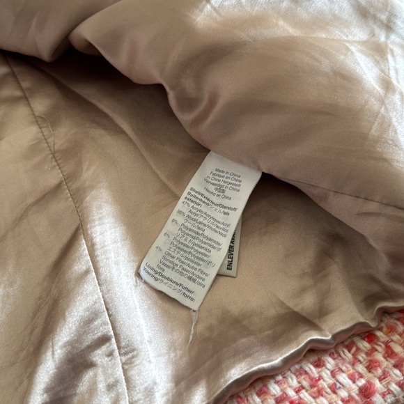 J. Crew Nalya Italian Tweed Button Front Lady Coat Daphne peach size 6 - Picture 8 of 11